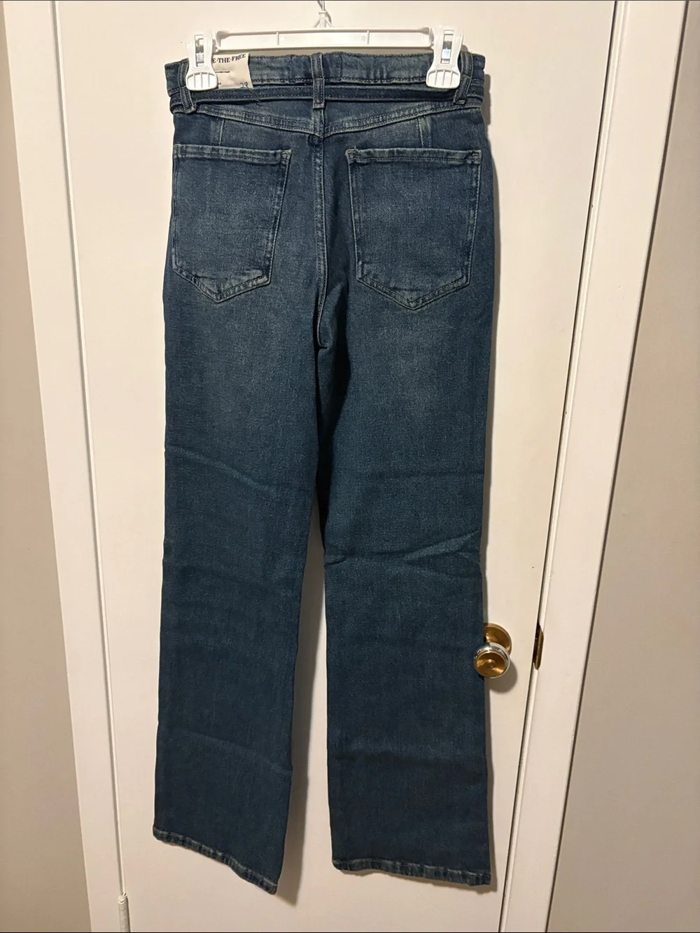 Free People Dark Indigo Bootcut Jeans with Drawstring
